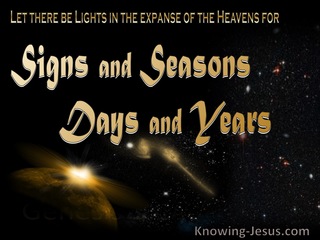 Genesis 1:14 Lights For Signs, Seasons, Days And Years (yellow)
